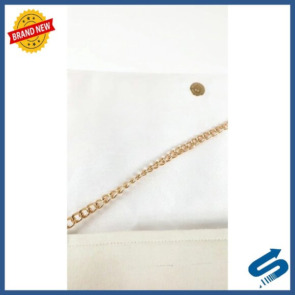 Beaded Bridal Clutch Purse with Chain Strap, 10x7 Canvas